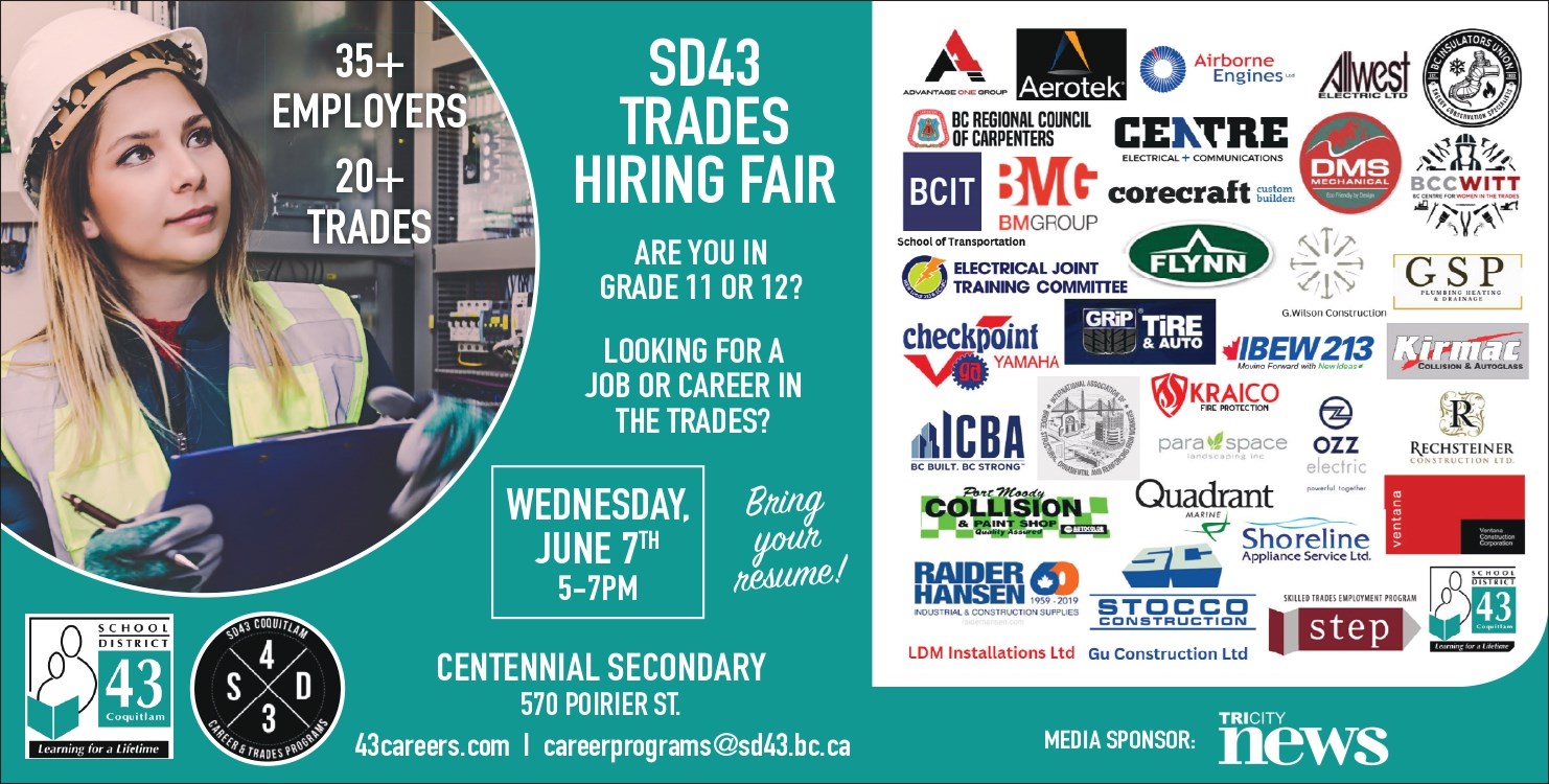 June 7th SD43 Trades Hiring Fair