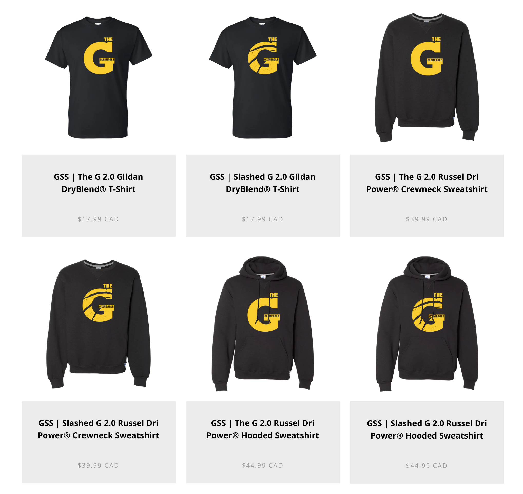 Gleneagle Winter Clothing Sale "REP THE G"