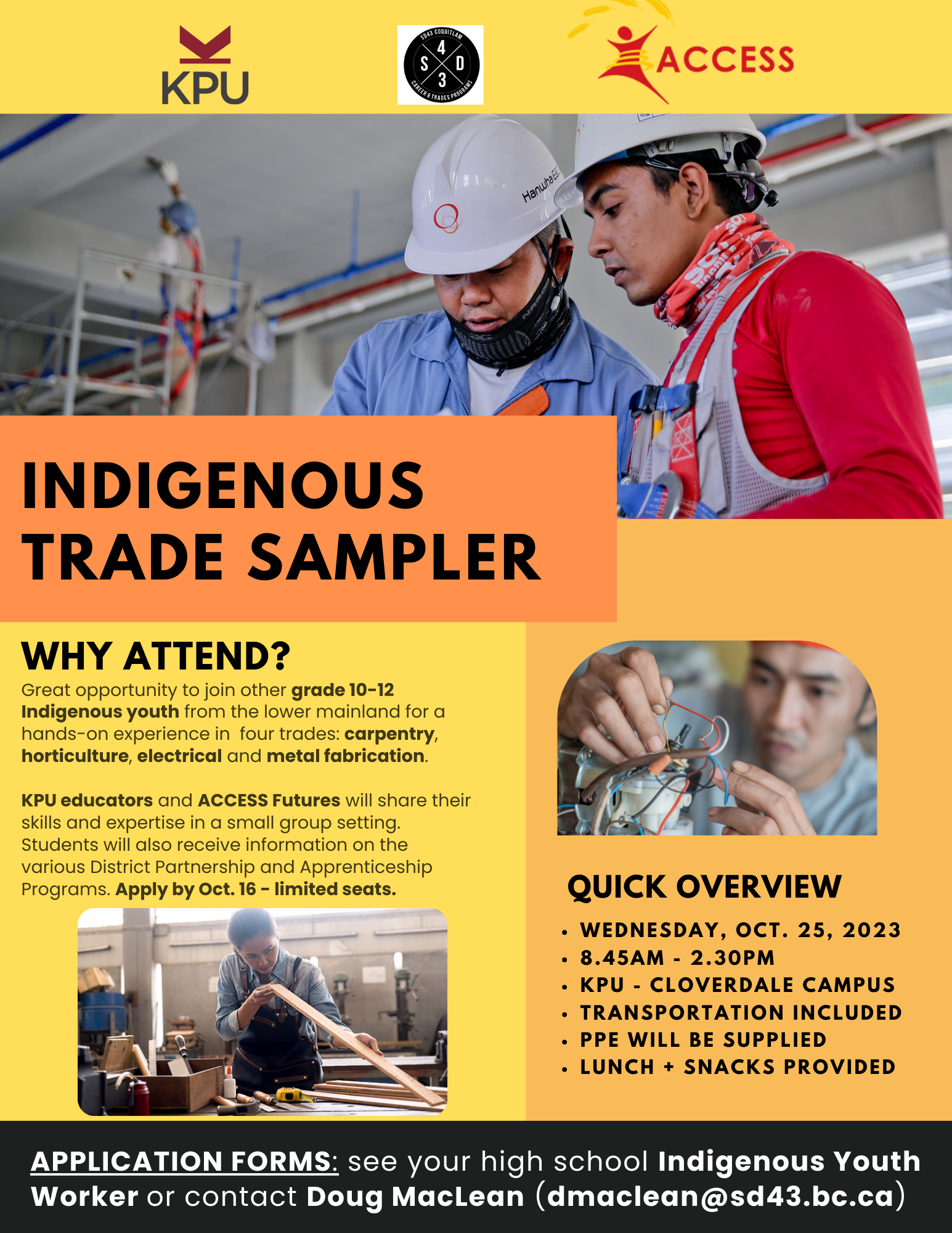 KPU Indigenous Trades Sampler Day