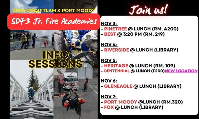 SD43 Info Session - Coq & Port Moody Junior Fire Academies