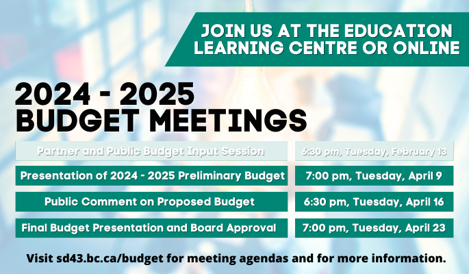 Attend our Budget Meetings 