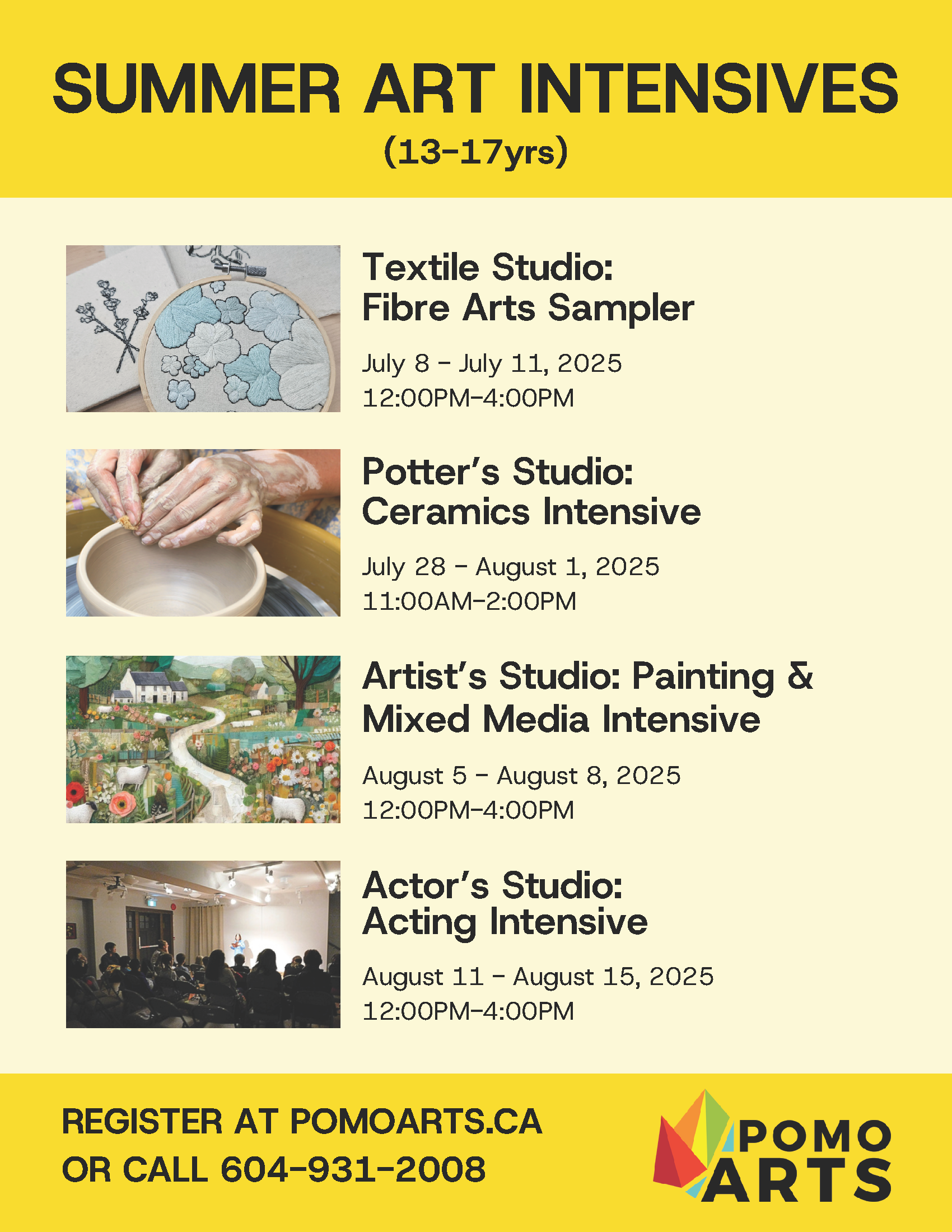 2025 - PoMoArts Summer Art Intensives - SD43 Poster.png