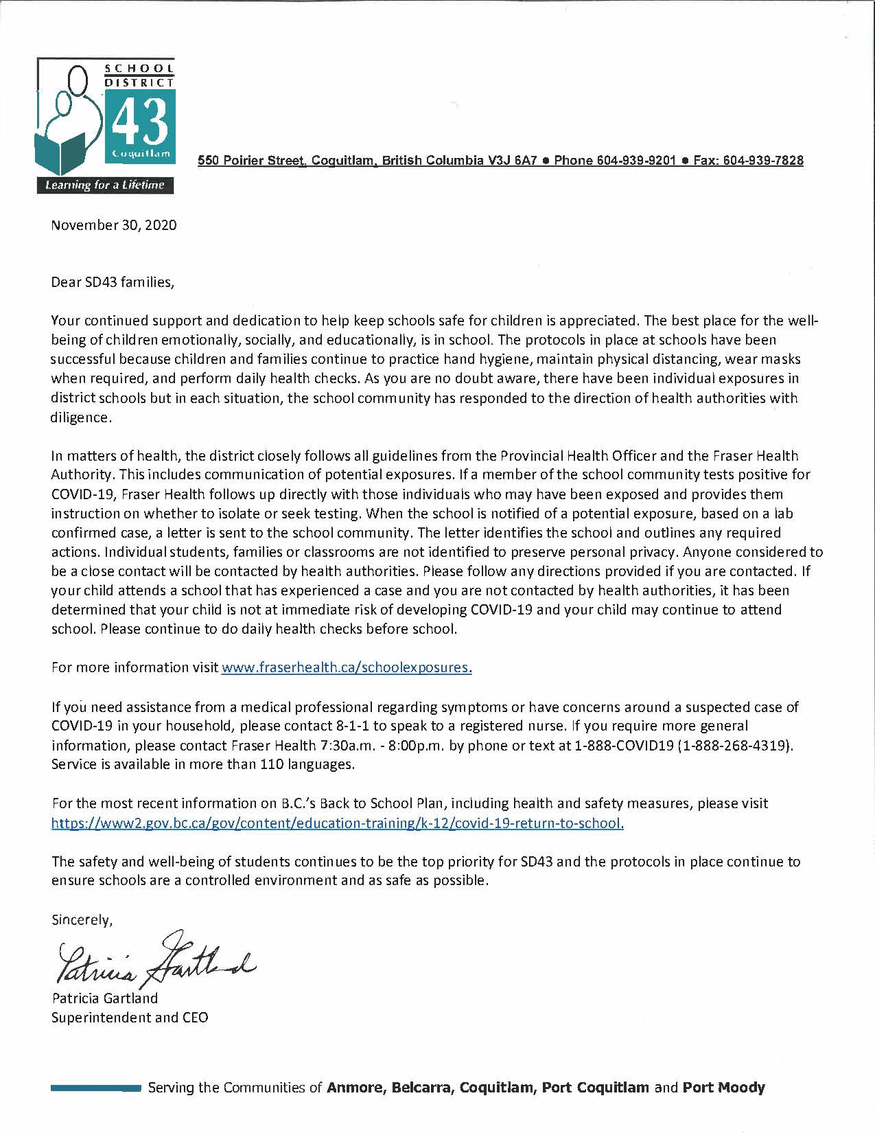 Superintendent's Letter to Families - COVID-19  Update 11-30-2020.jpg