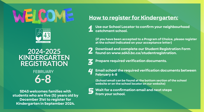 NEW STUDENT REGISTRATION - School District No. 43 (Coquitlam)
