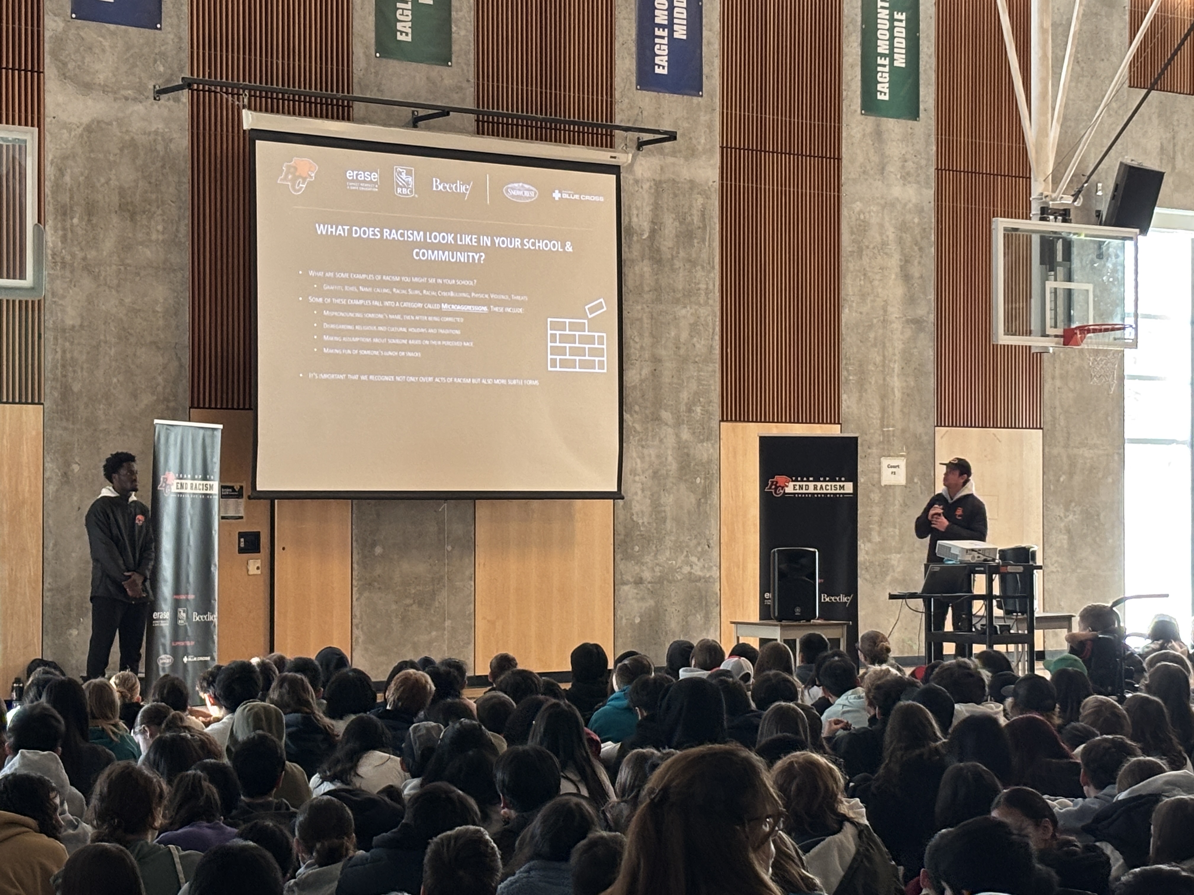 BC Lions Team Up to End Racism Assembly