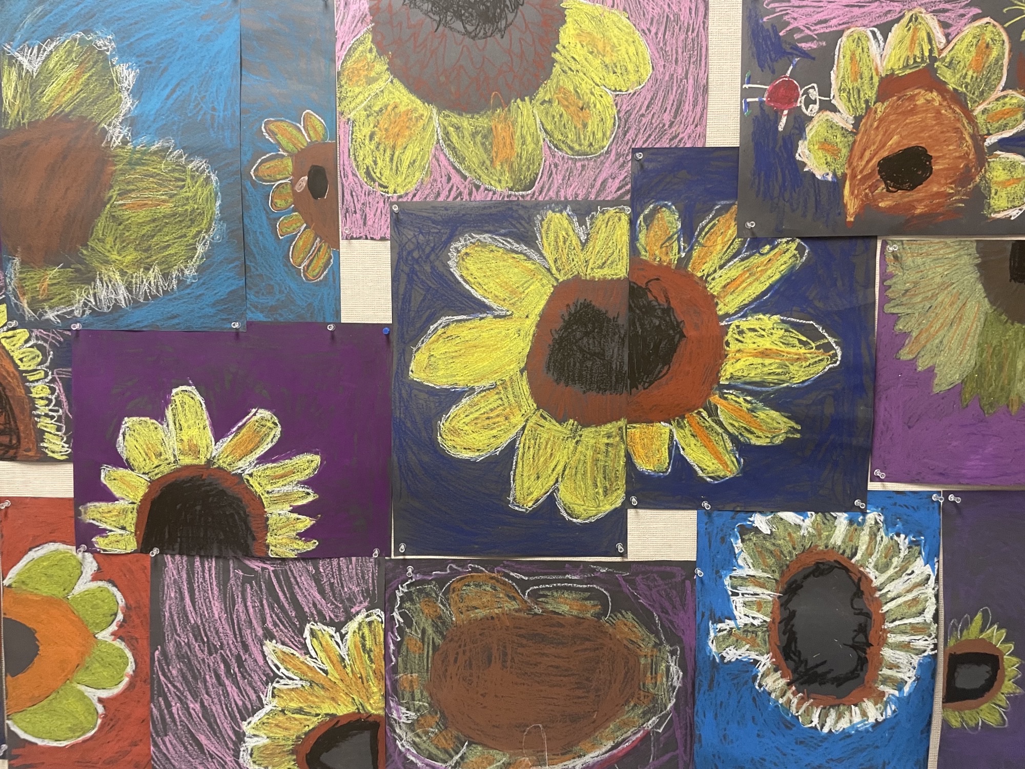 Sunflowers by Div 14, Ms. Yeung's class