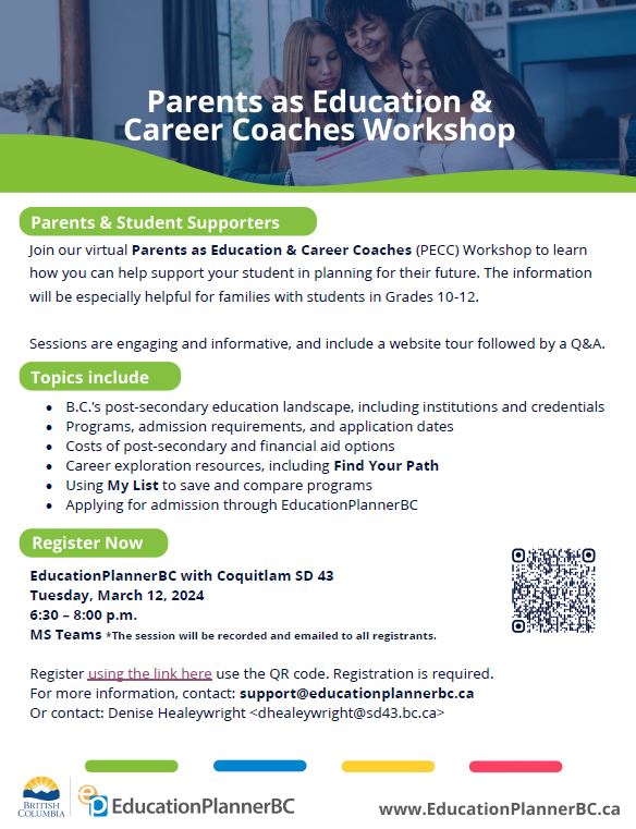 Parents as Education & Career Coaches Workshop