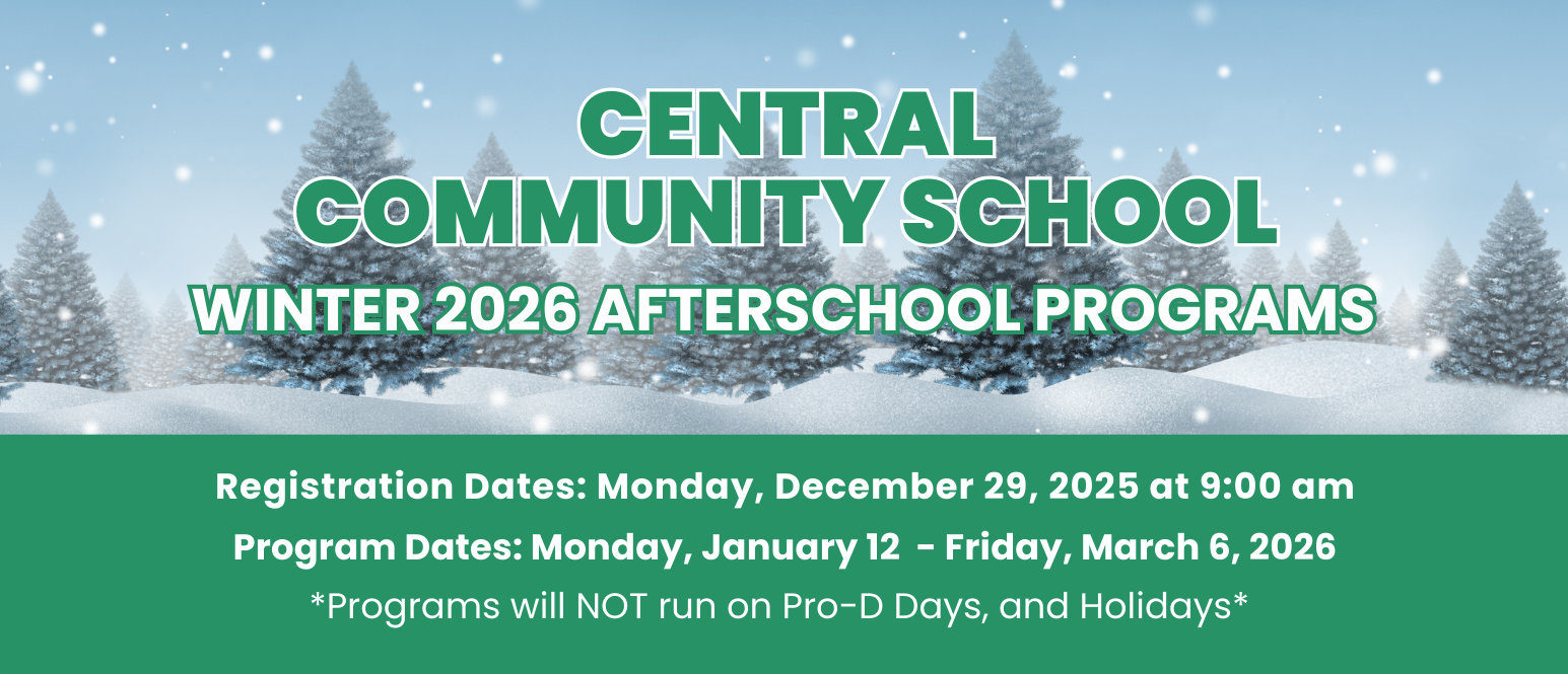 Central 2026 Winter Afterschool Program Brochure