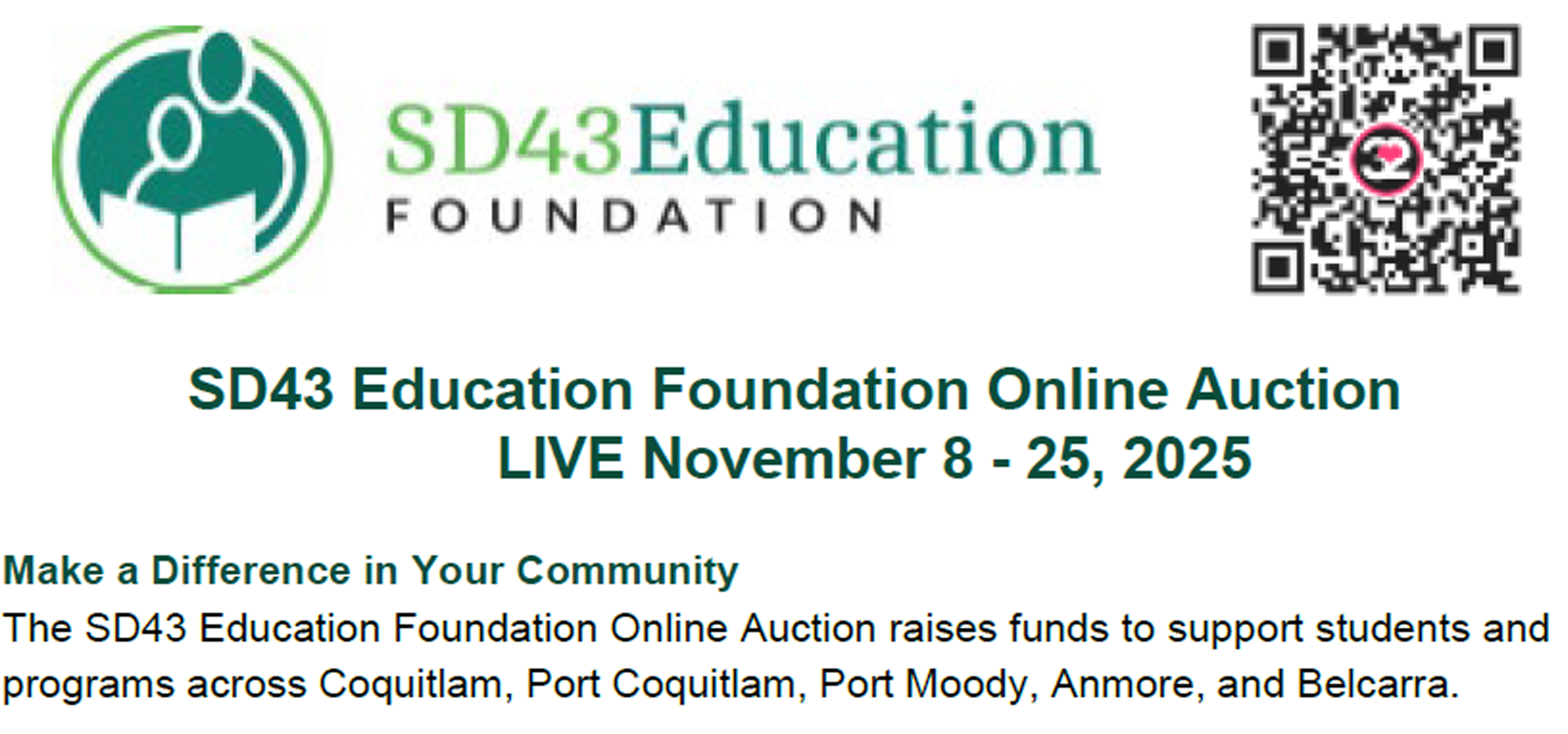 SD43 Education Foundation Online Auction
