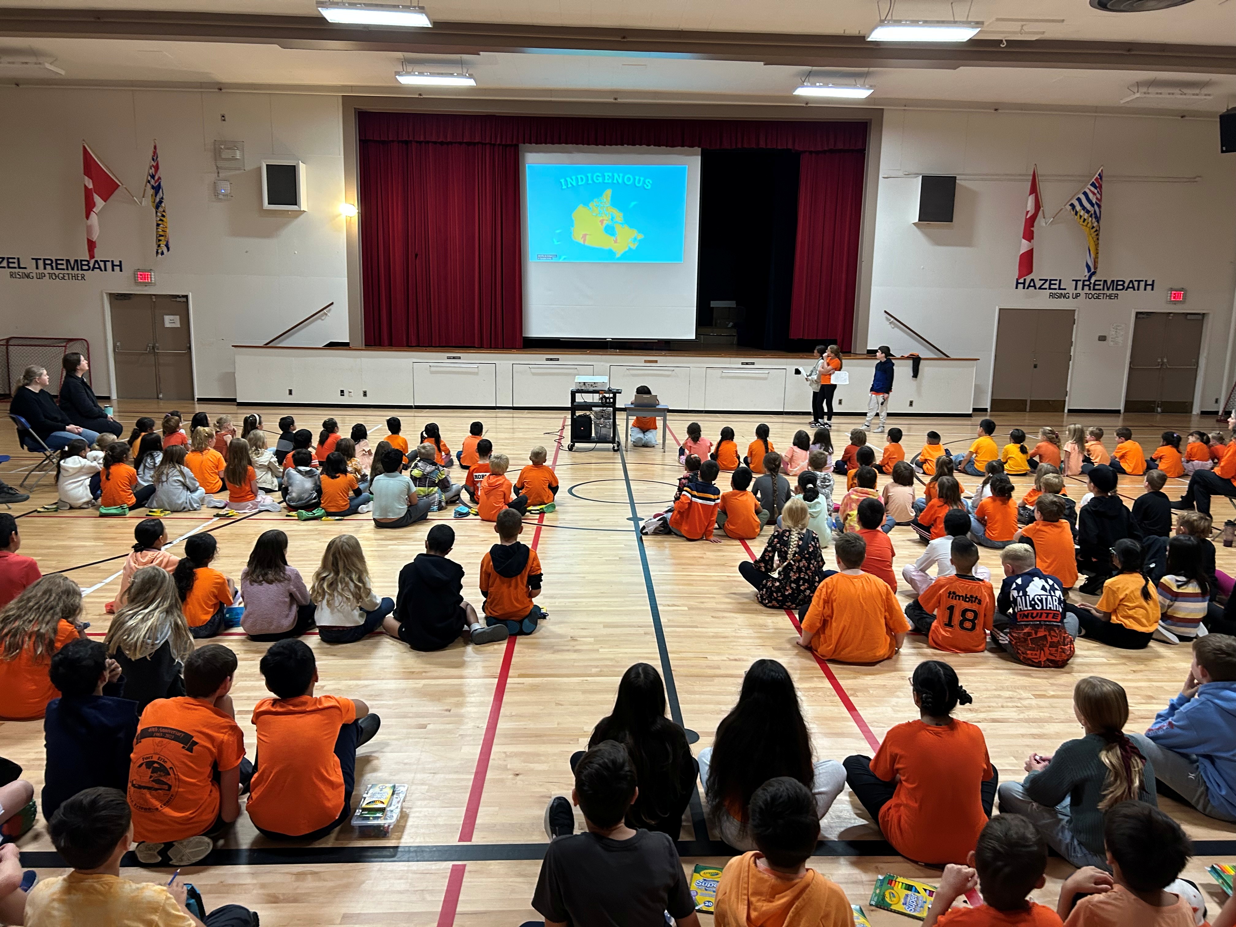 Hazel Trembath Orange Shirt Day Assembly