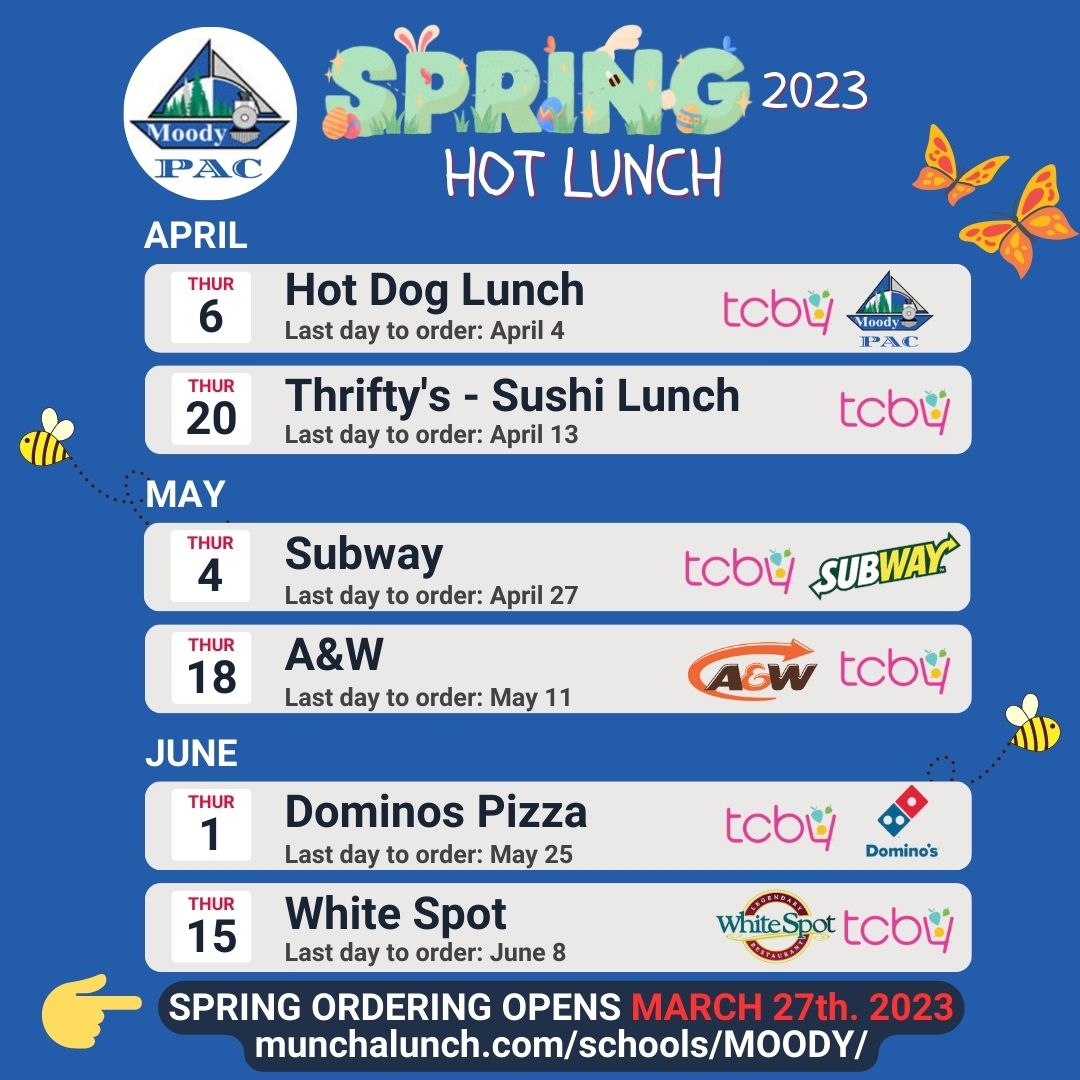 MOODY PAC Hot Lunch Dates - Spring Session - 1