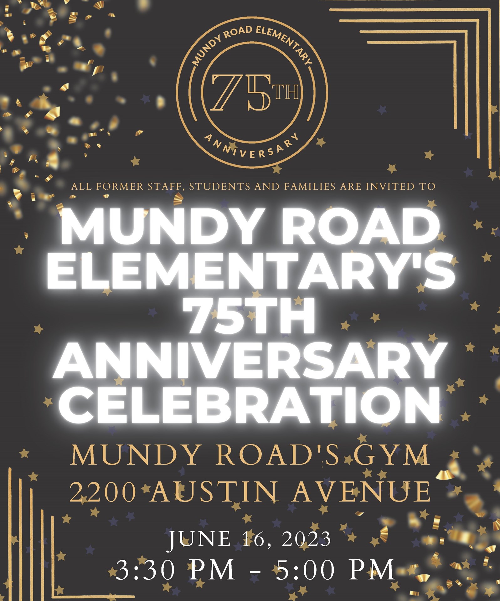 Celebrate Mundy Road Elementary's 75th Anniversary Celebration!