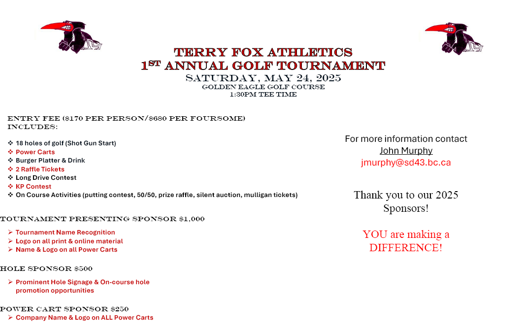 Terry Fox Athletics Golf Tournament