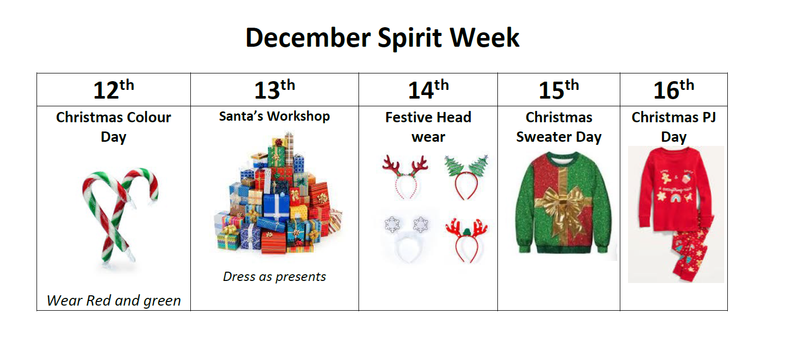 December Spirit Week 